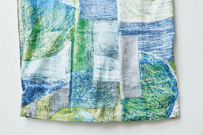 制作途中の巻きスカート風