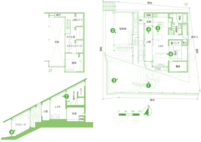 呉屋さん邸の間取図
