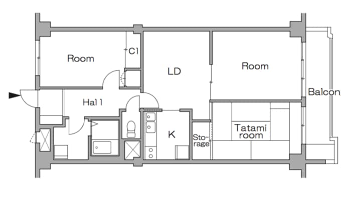 リノベーション前の間取り図