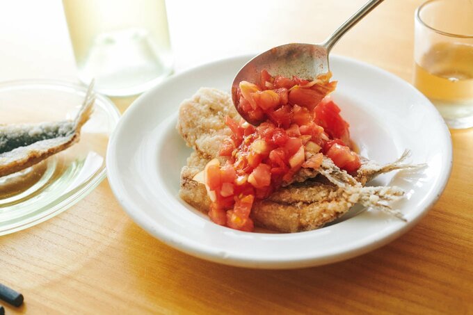 イワシのトマト南蛮ソース