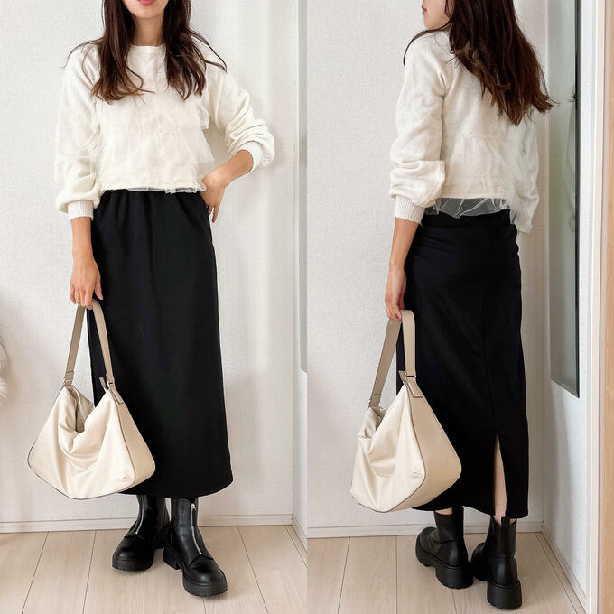 チュールニット合わせ