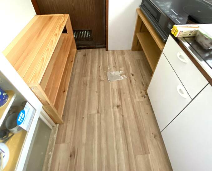 足元がすっきりしたキッチン