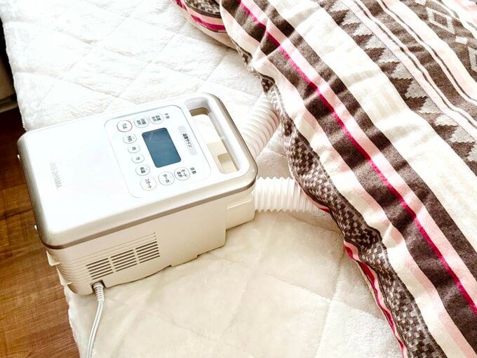 布団乾燥機を使用している様子