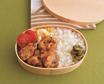 定番から揚げ弁当が揚げ焼きでラクラク。副菜も包丁いらず