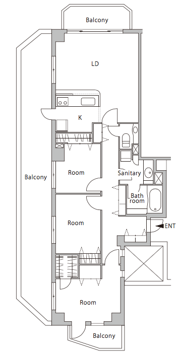 リノベーション前の間取り図