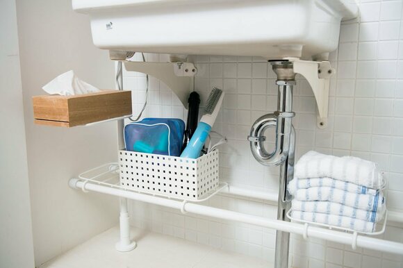 洗面所したつっぱり棒