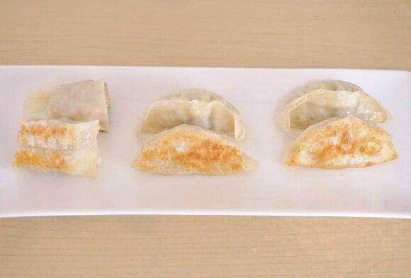 完成したギョーザ