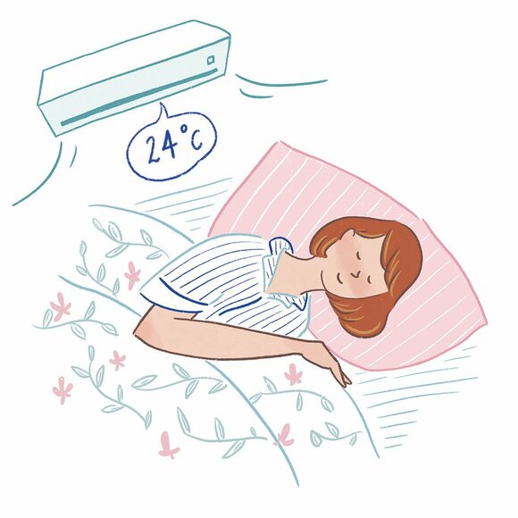 夏の快眠 エアコンの温度は24 に 羽毛布団で寝るのがいい理由 Esseonline エッセ オンライン 夏の快眠 エアコンの温度は24 に 羽毛布団で寝るのがいい理由 Esseonline エッセ オンライン