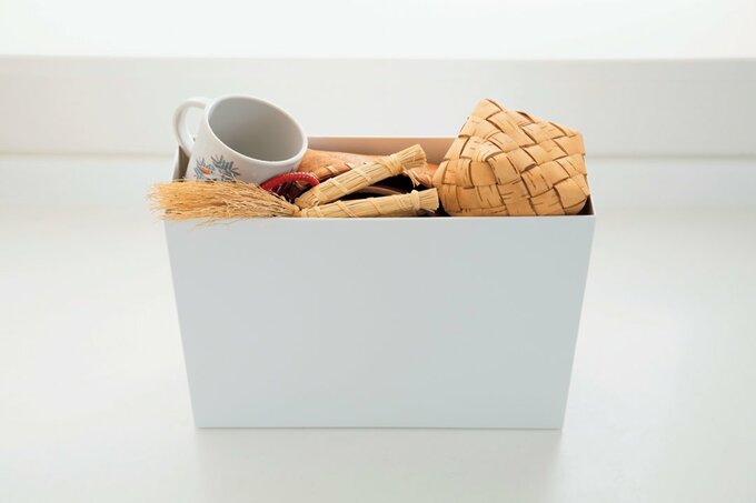 ファイルボックスに雑貨を収納した様子