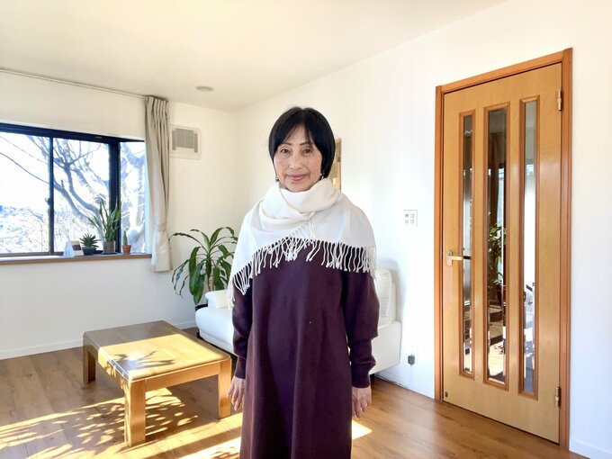 （4）落ちてくるようならば、ピンでとめて形を整える。