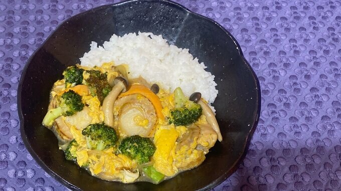 ホタテとブロッコリーのあんかけご飯
