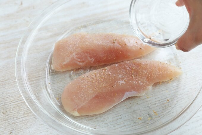 ササミをチンする