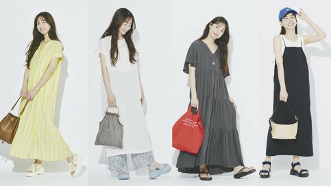 老け見えしない「ワンピース×スポサン」コーデ4選。着やせがかなうのは、縦型シルエットに厚底