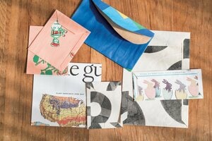 洋雑誌や包装紙は切り取って封筒に