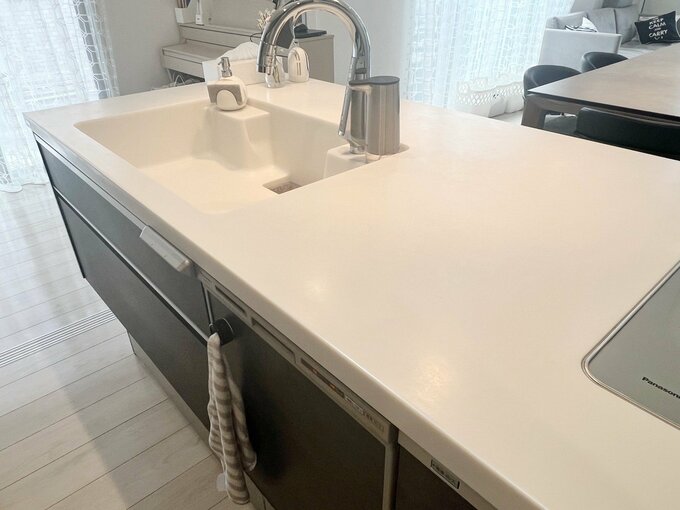 水切りカゴのないワークトップ