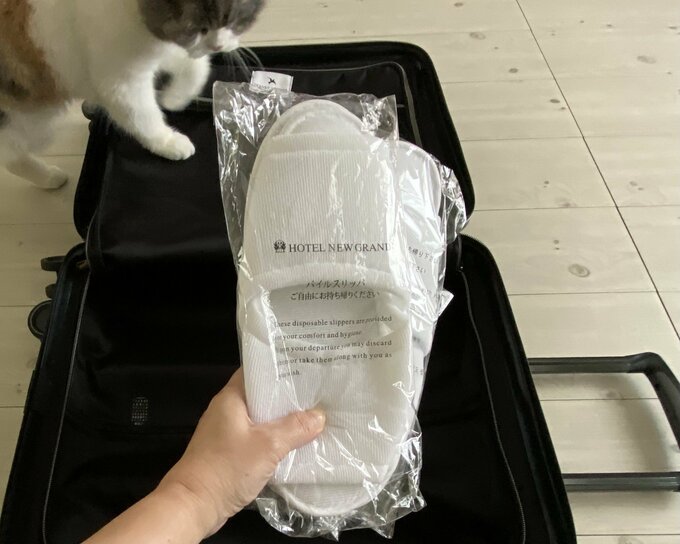 ホテルのスリッパ