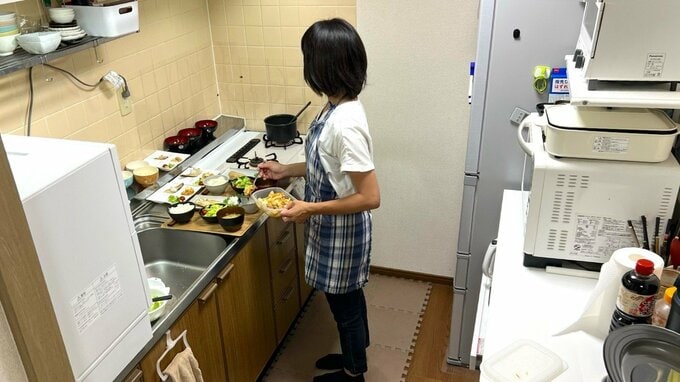 キッチンにいるみさきさん