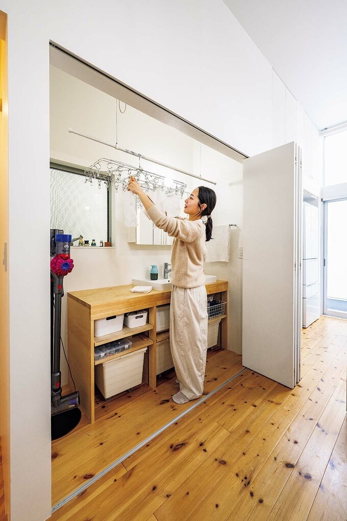 洗濯もできる洗面所もLDKにIN