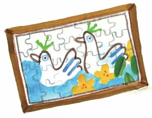 つくり終わったジグソーパズル