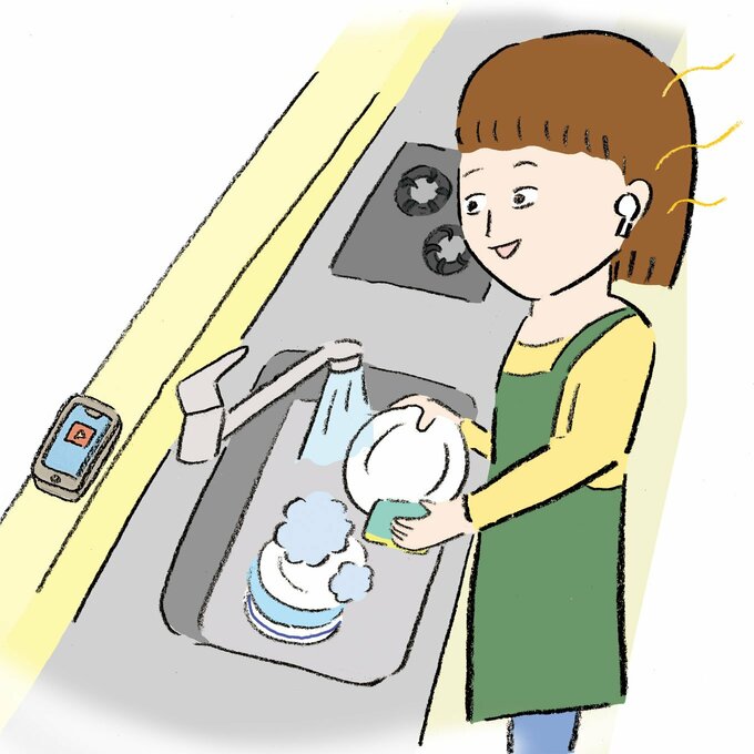 イラスト食器洗い