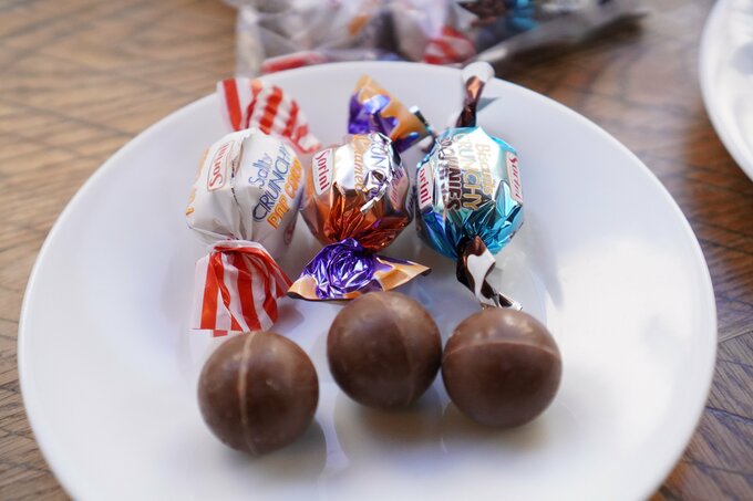 珍しいポップコーンフレーバーのチョコレート