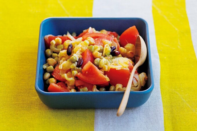 トマトとミックスビーンズのマリネ