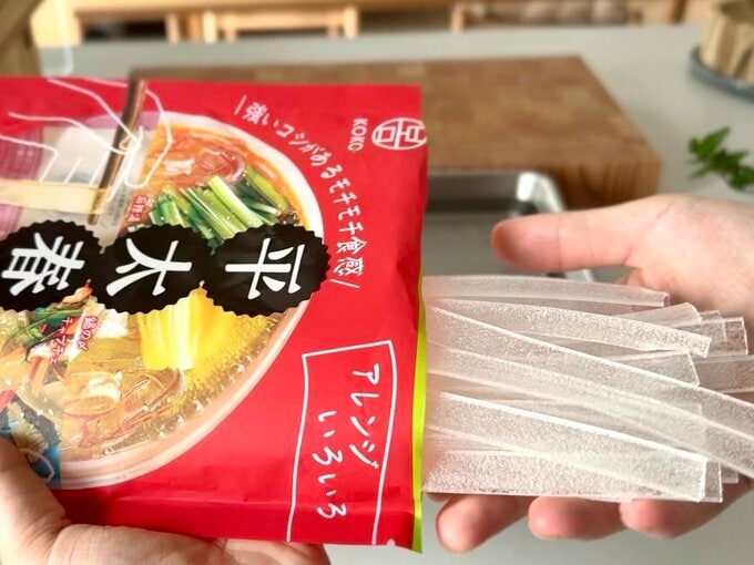 日本のものより何倍も太い春雨