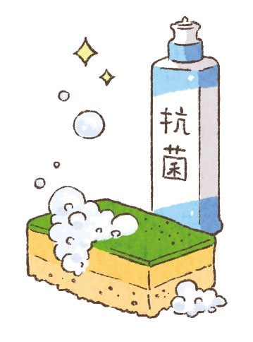 スポンジ洗剤イラスト