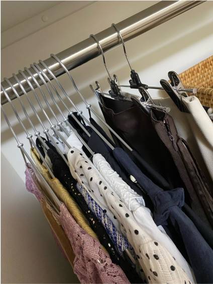 ハンガーに衣類