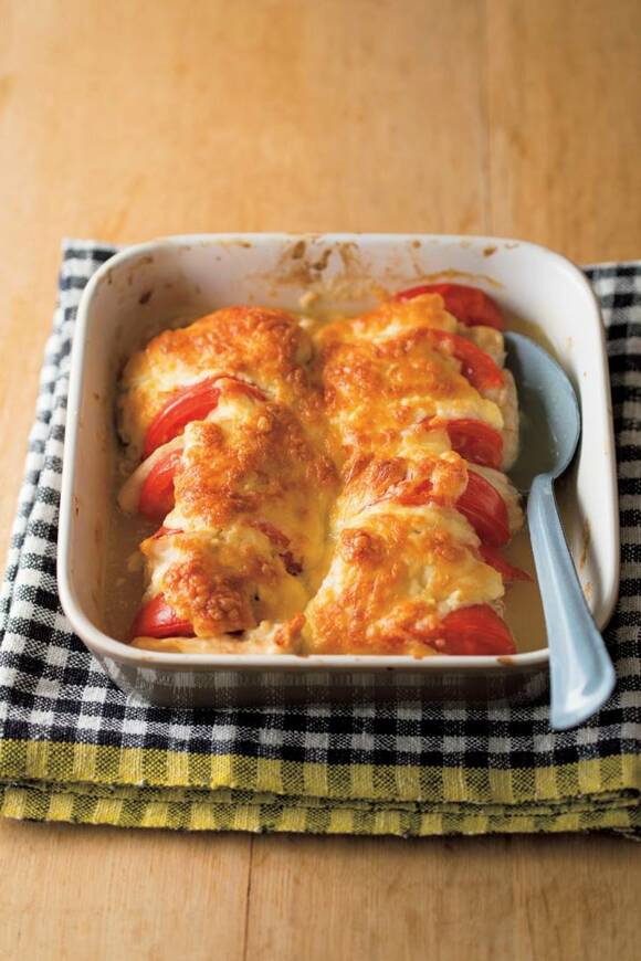 トマトと鶏のマヨチーズ