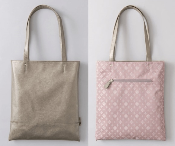 シャンパンゴールド(無地)×ピンク(モノグラム柄)