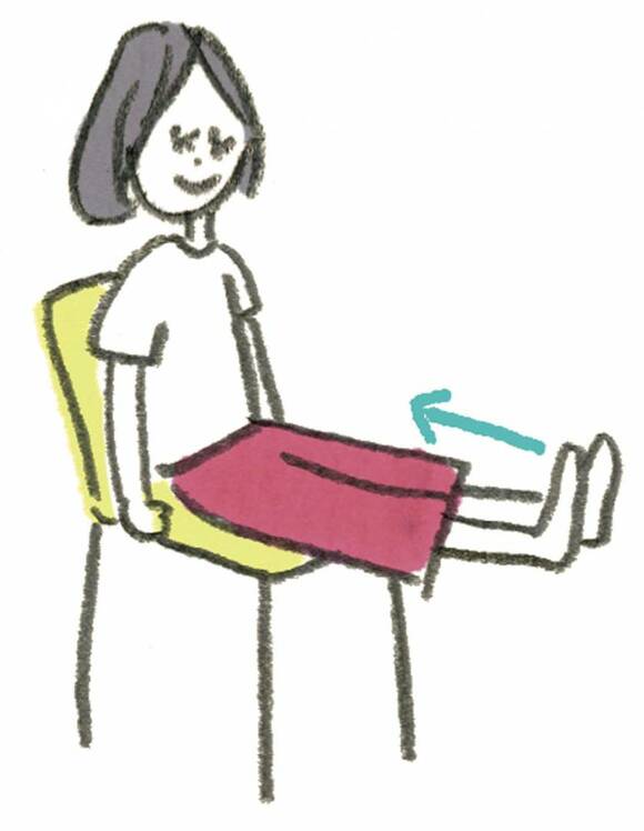 脚のストレッチのイラスト