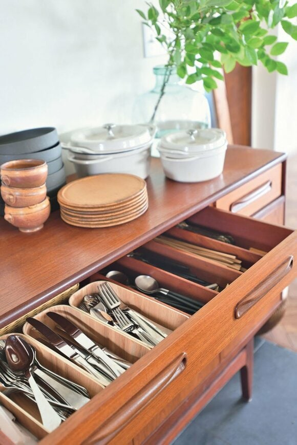 キッチン引き出し上段カトラリー箸