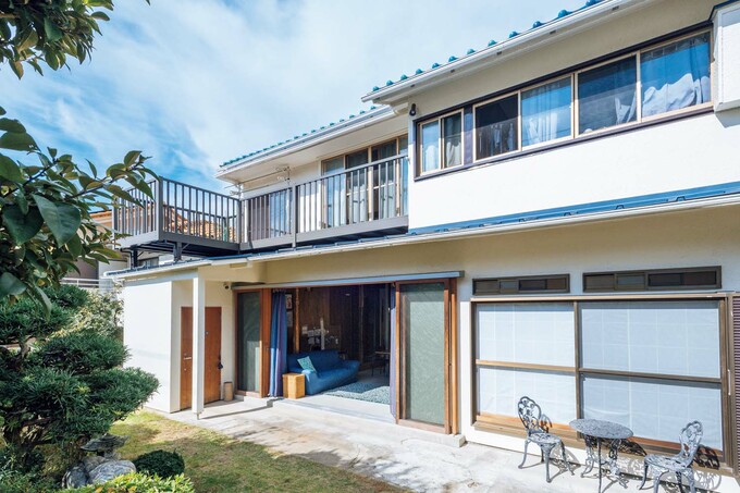 庭がつながる南側外観