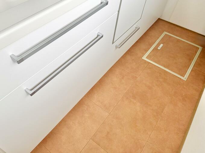 お湯でふかれた床