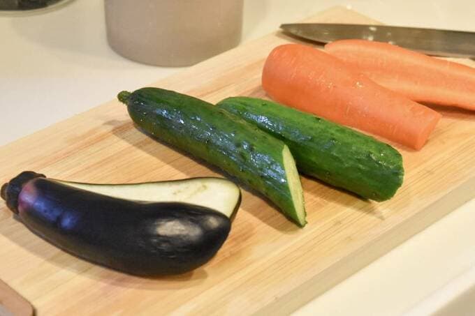 ナスとキュウリとニンジン
