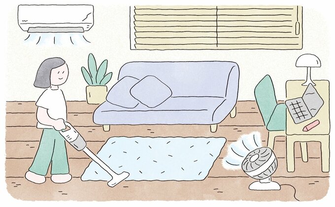 リビングのイラスト