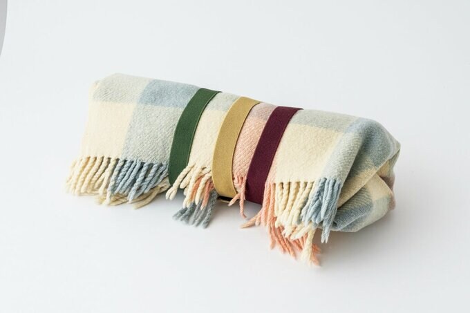 べんりベルトでブランケットを巻いている様子