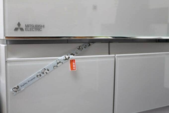 「洗浄中」と書かれたシールがついています