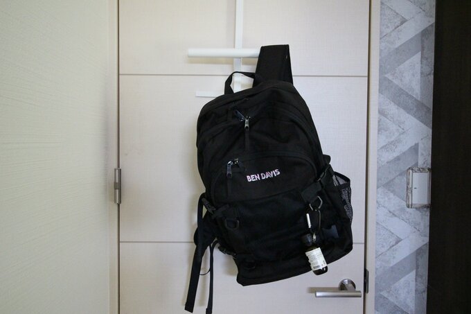 リュック落ちる