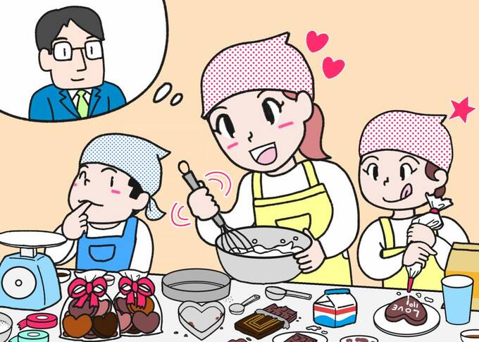 バレンタインチョコづくり間違い探し2