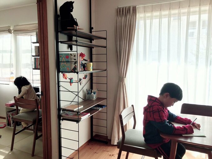 きょうだいの学習スペース