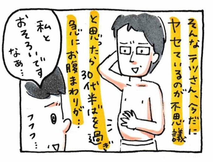 急にお腹まわりが