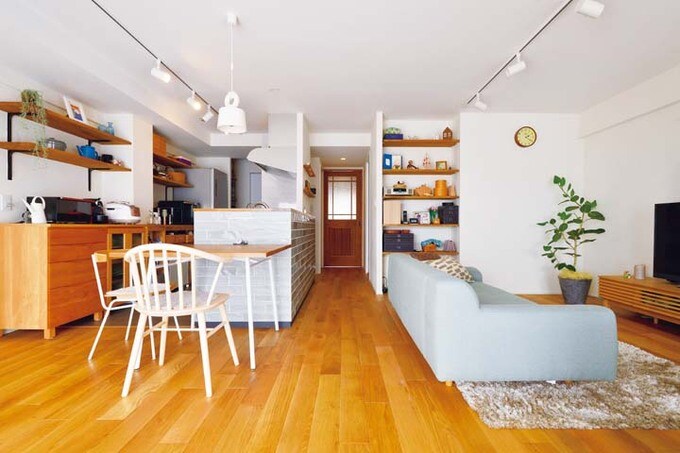 オープン収納で見せ場を作ったLDK