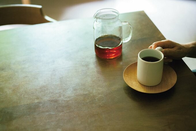 紅茶が置いてある机