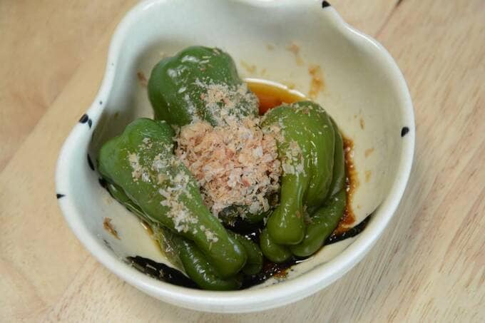 丸ごとピーマンのお浸し