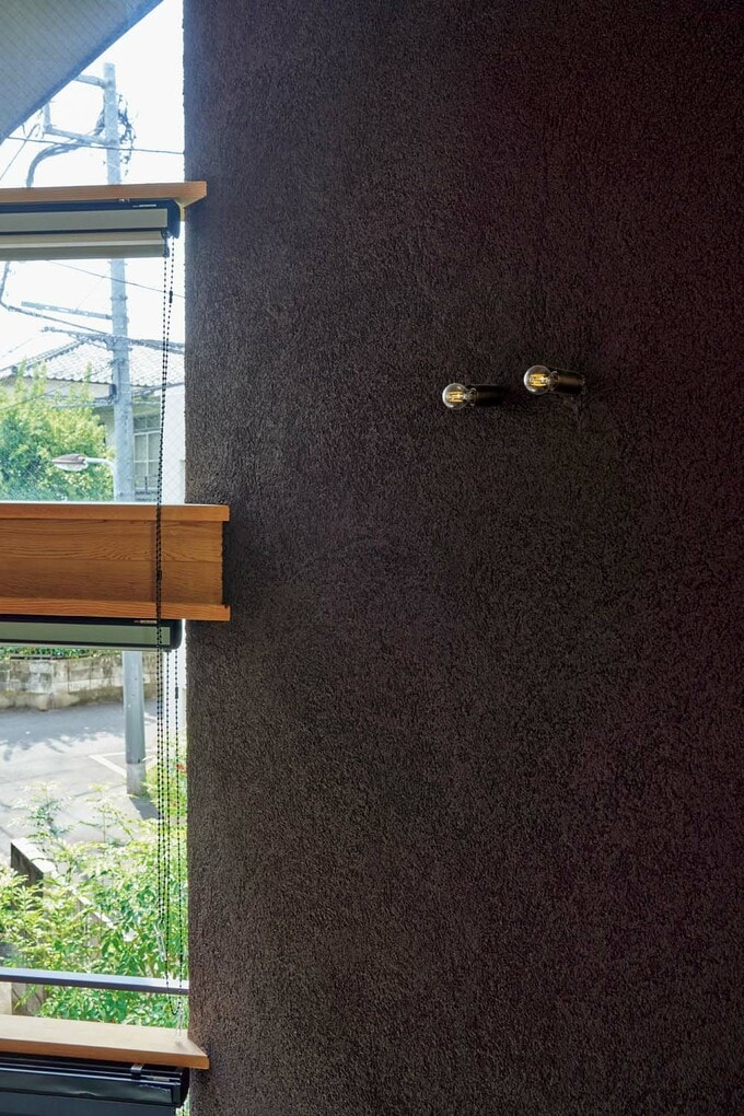 室内の壁にジョリパット