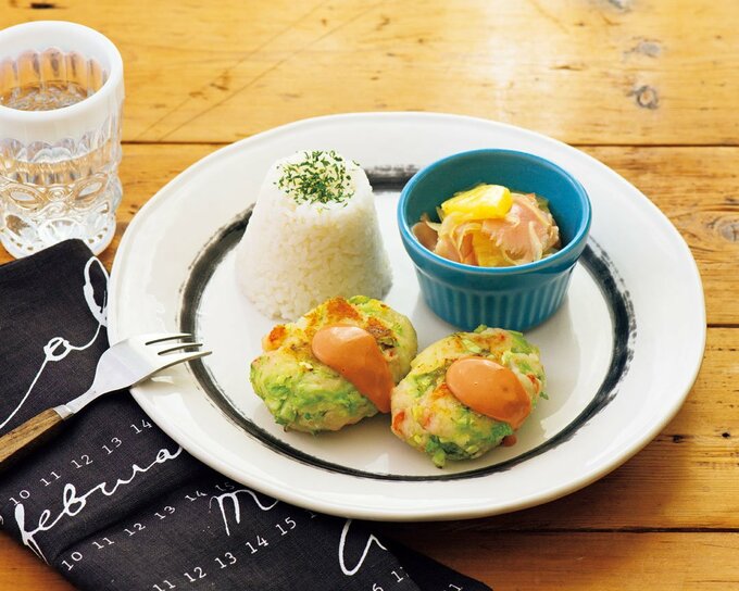 ライスとベイクドシュリンプポテトなど