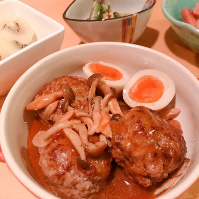 夕飯がハンバーグ