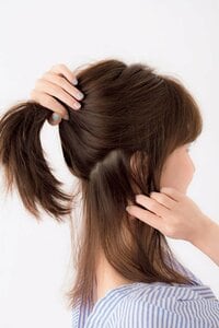 後頭部に集める